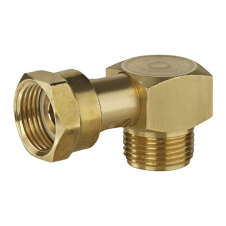 Raccord à 90 degrés pour régulateurs TRUMA et GOK EN12864/D - M20x1,5-F20x1,5