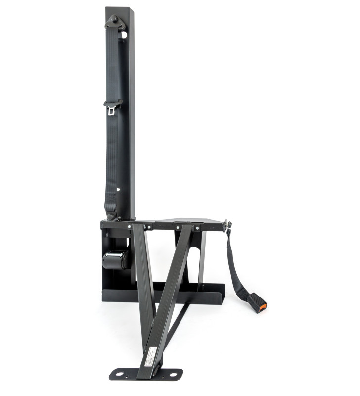 Single 3-point RH belts anchoring structure...