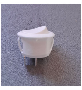 Interrupteur encastrable rond blanc 12V diam 20 mm