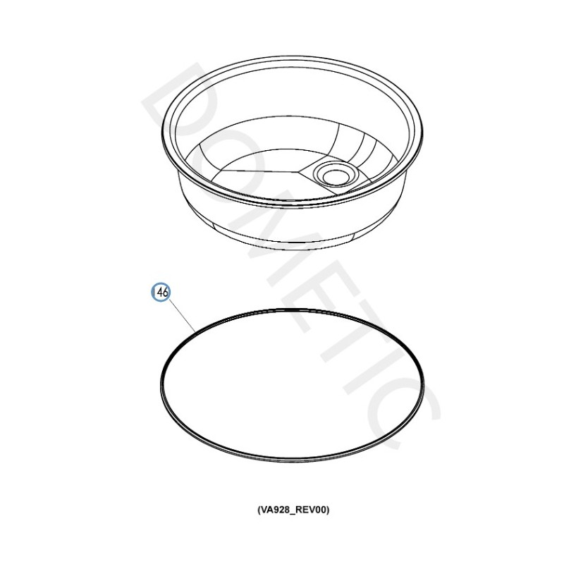 Guarnizione per Lavello rotondo inox VA928...