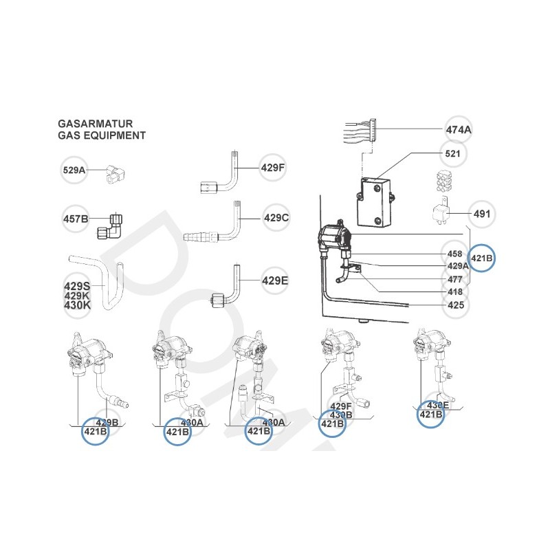 GAS VALVE WITH GAS CONNECTION EX 207999376 -...