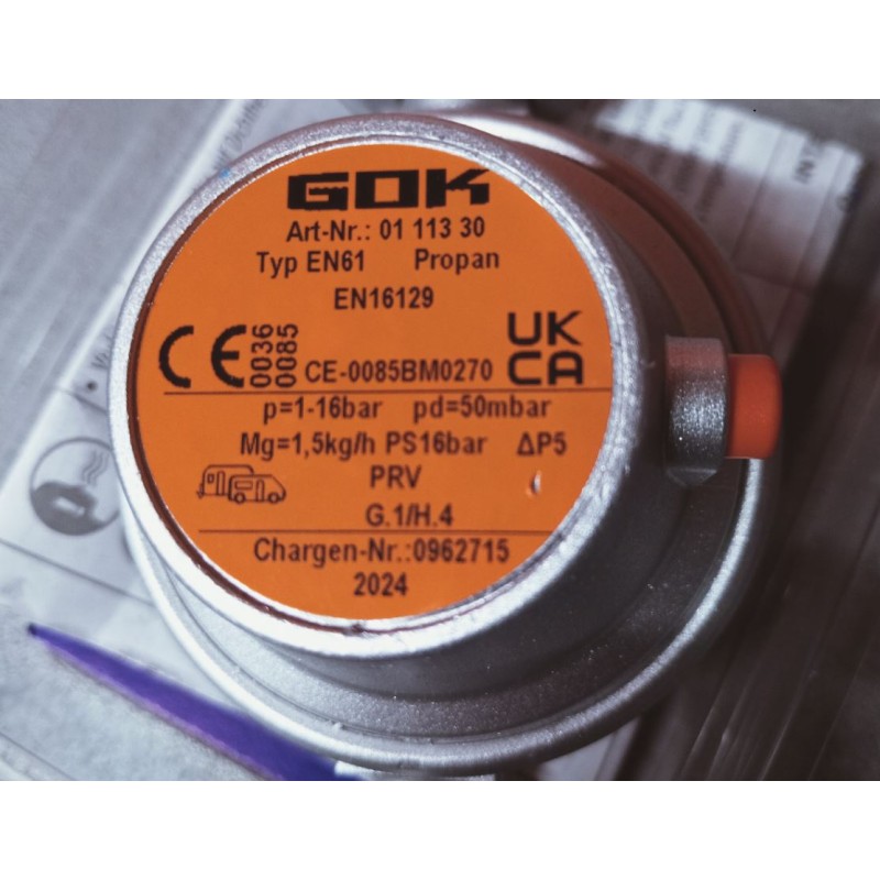 Gas regulator 50mbar 1.5kg camping ITA Safety...