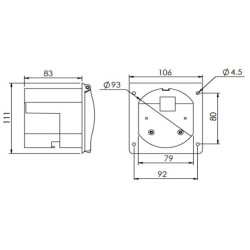 ROSI - WHITE EXTERNAL PLUG 16A 2P+T230V IP44 2