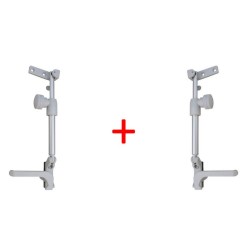 PAR DE BRÚJULAS L195MM FAN/FAD H300 POMO PLASTOFORM GRIS