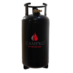 CAMPKO Gasflasche 67R01 Stahl 36 L - Multiventil und...