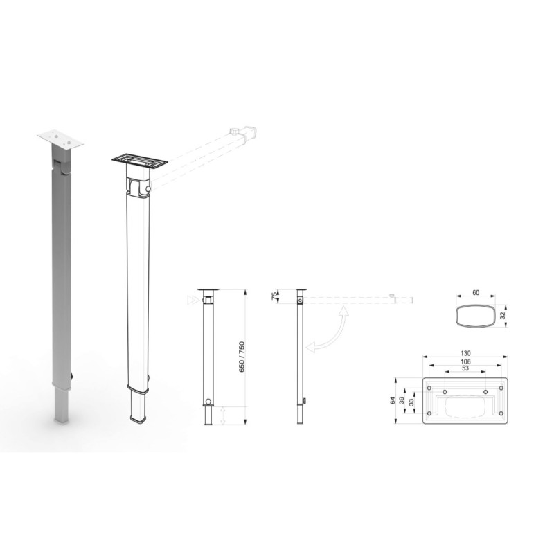 STAR 5 - GAMBA pieghevole + telescopica LIPPERT...