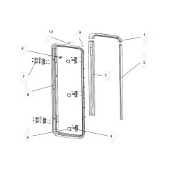 KIT 3 CARAD-R/RF DOOR HINGES MODEL WITH MOSQUITO NET -...