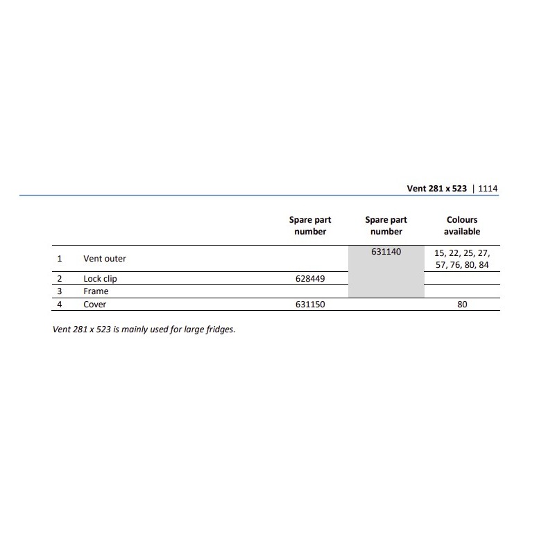 EXTERNAL VENTILATION GRILLE WHITE LARGE...
