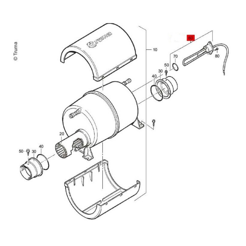 Serbatoio ricambio TRUMA THERME TT2 - 4005.123