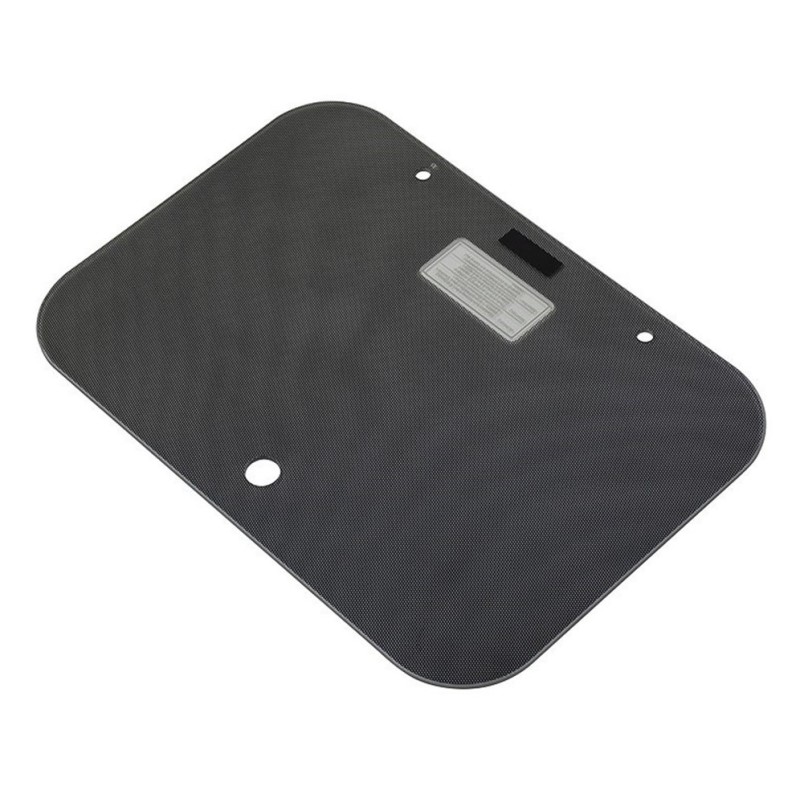 Coperchio in Vetro 2 Fuochi Nero RAL9005 Piano...