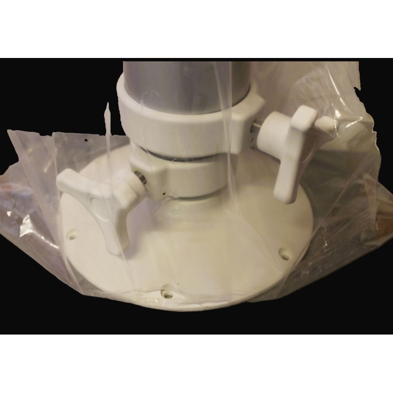 Pied de table télescopique blanc H 720 mm