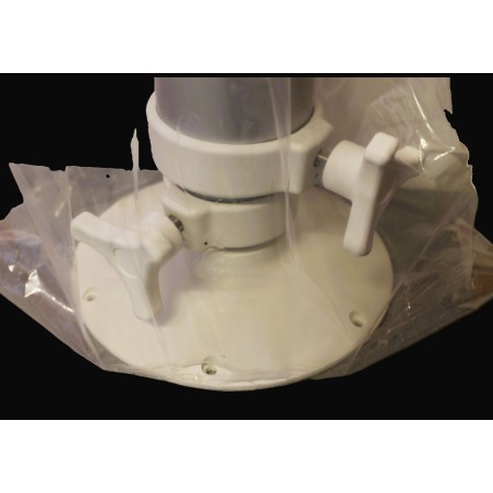 Pied de table télescopique blanc H 720 mm