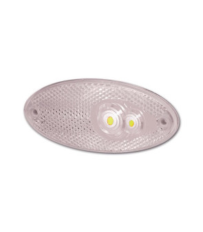 HELLA Luz de gálibo delantera blanca 101,6 x 45 ovalada