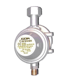Regolatore gas GOK 30mbar 1.5kg 8mm OMOLOGATO ITA