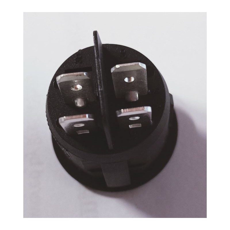 Interruptor doble E/S 20A redondo negro...