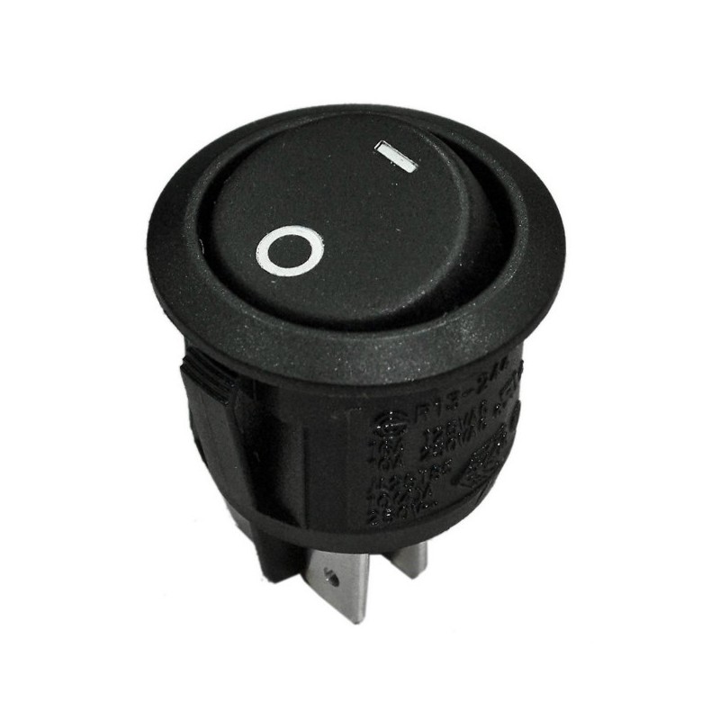 Interruptor doble E/S 20A redondo negro...