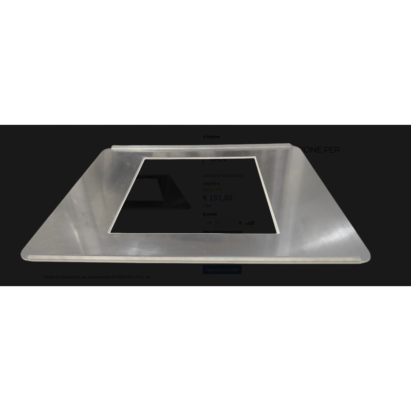 Installation plate for adapting OPEN-AIR 12V on...