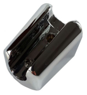 Wall-mounted chrome shower support