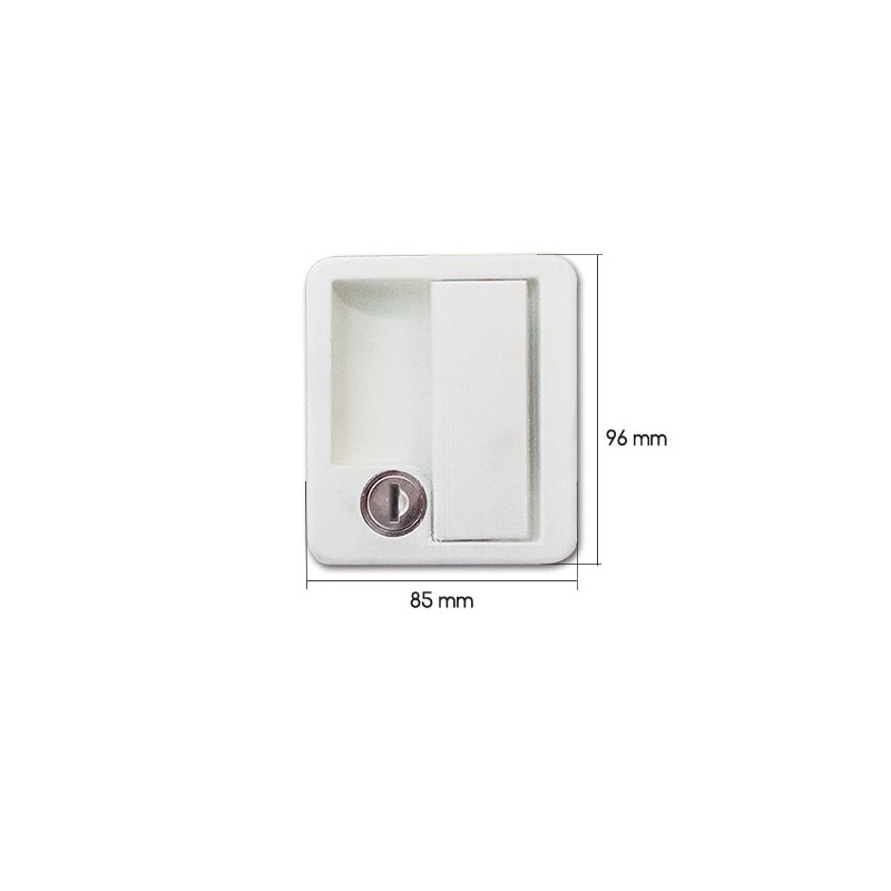 1070 complete white tailgate lock FAP 10x8x4 cm...