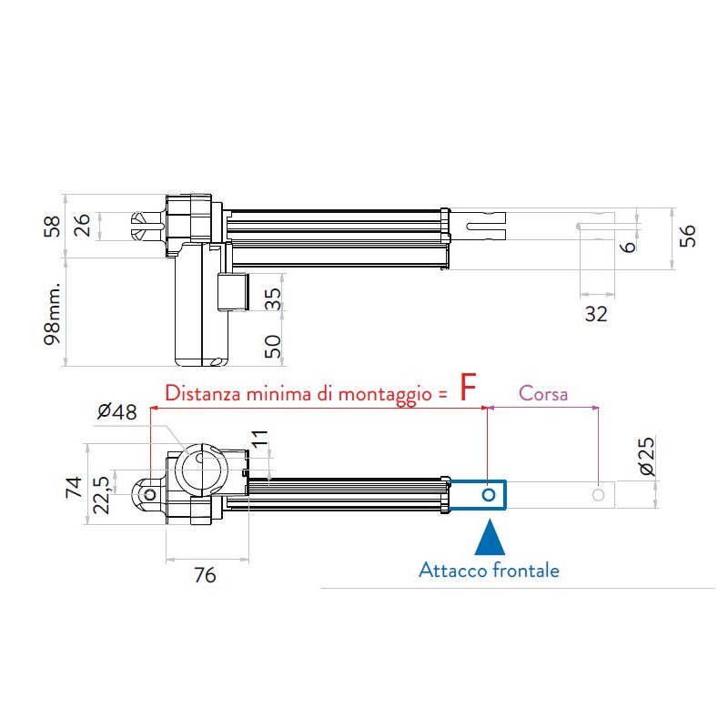 CIAR ACTUATOR LM20_03 STROKE 125 CLOSING 350...
