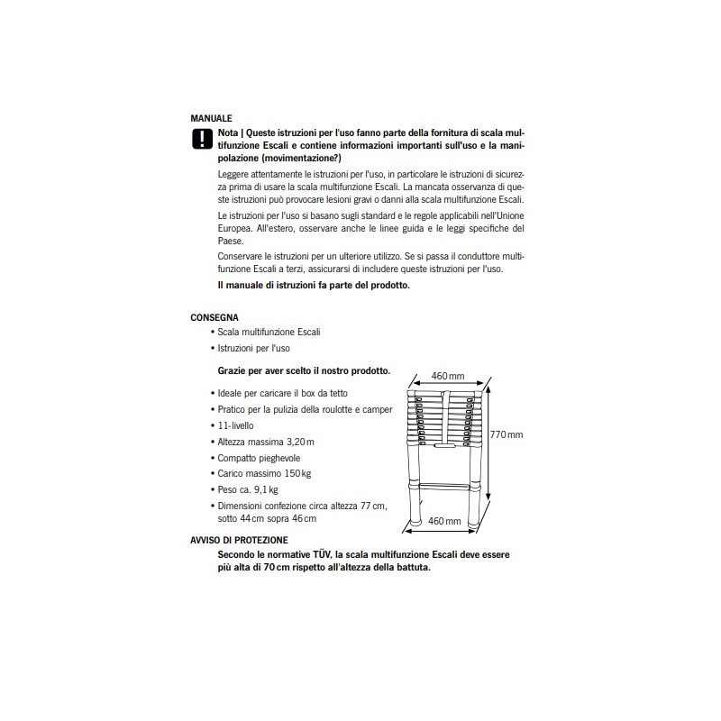 Escalera telescópica multifuncional Carbest...