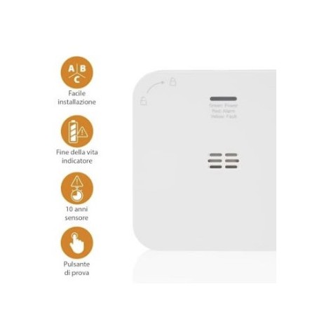 Détecteur de gaz monoxyde de batterie interne Honeywell Home RV131.01