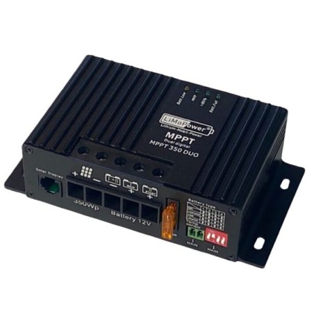 SOLARA - Contrôleur de charge solaire MPPT double batterie 350 W - Bluetooth