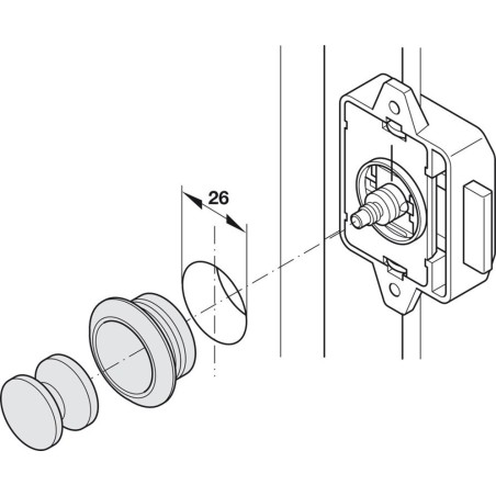 Rosetta 13 mm marrone x push lock