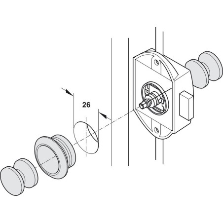 Rosette 13 mm braun x Druckverschluss