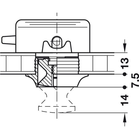 Rosetón 13 mm blanco x cierre a presión