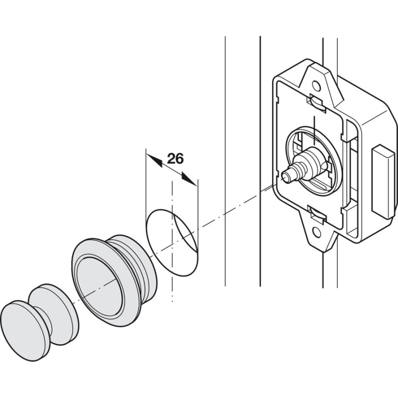 Roseta 16 mm níquel mate para cerradura de...