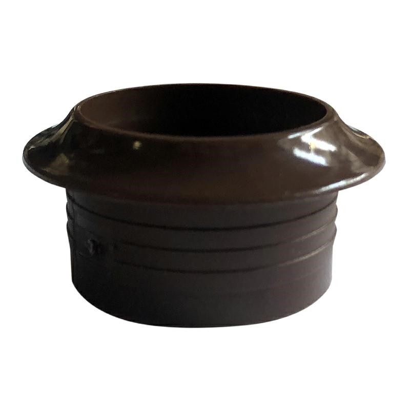 Rosace marron de 16 mm pour serrure à poussoir