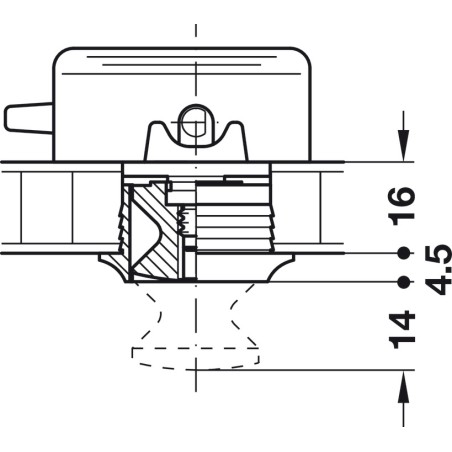 Rosetta 16 mm bianca x push lock
