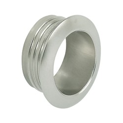 Satin nickel-plated mini rosette