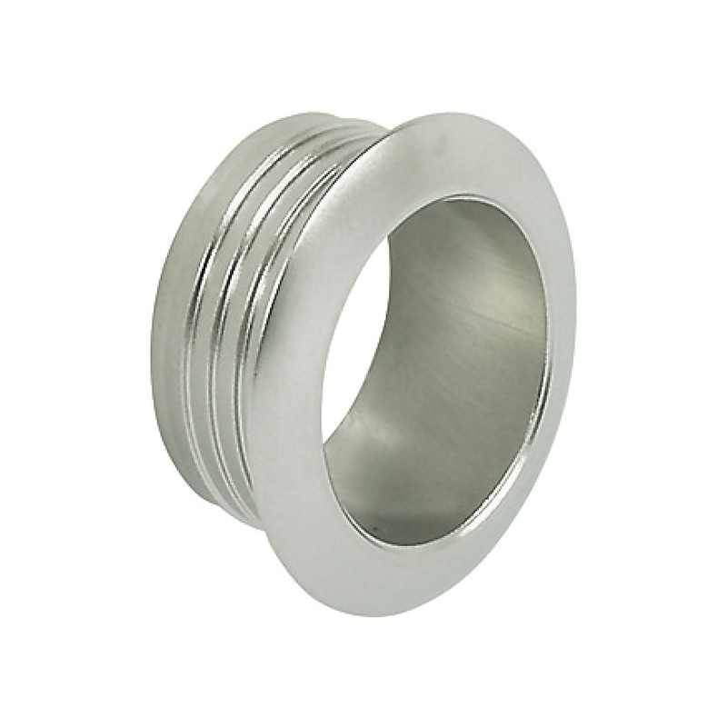 Satin nickel-plated mini rosette