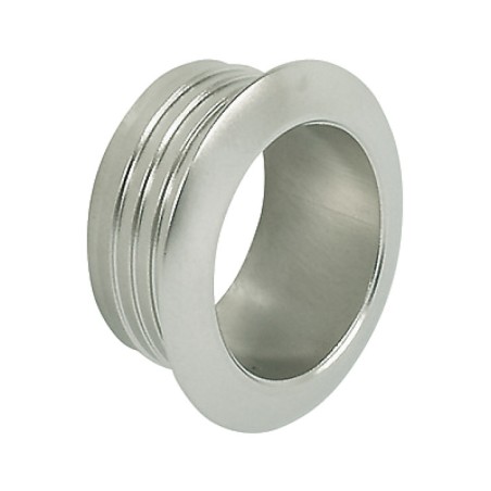 Satin nickel-plated mini rosette