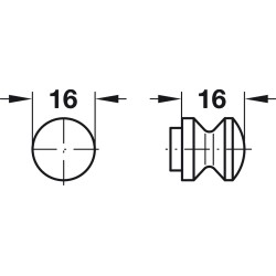 Mini pulsante nichel opaco x push-lock 2
