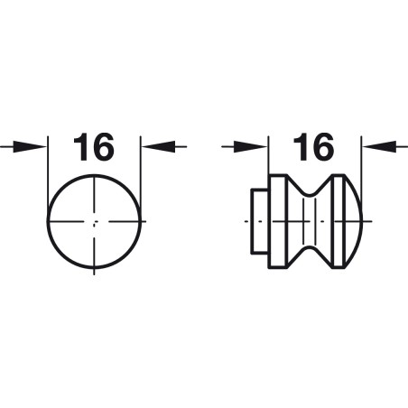 Mini pulsante marrone x push lock