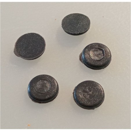 FAP Set 5 pezzi tappini nero-grigio scuro copriviti per parte interna serrature