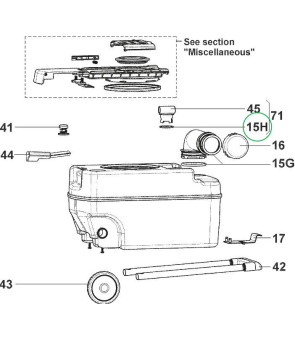 Adaptateur de joint torique ventilateur DOMETIC CT série 3 réservoir de toilette