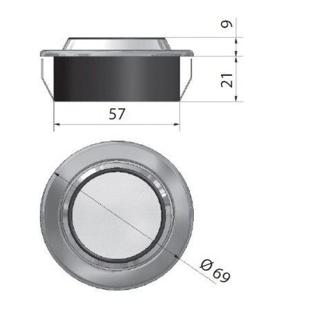 OFOLUX 1000 LV11 - SPOT TOUCH ORIENTABILE DA INCASSO A LED 12V 200Lm 3000°K CROMO LUCIDO