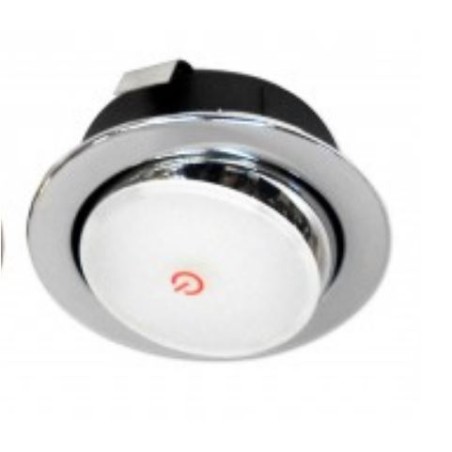 OFOLUX 1000 LV11 - SPOT LED TACTILE ENCASTRÉ ORIENTABLE 12V 200Lm 3000°K CHROME POLI