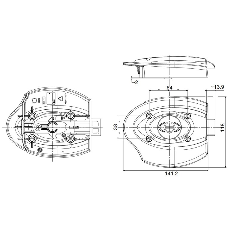 EUROGARAGE STANDARD ZADI BLACK DOOR LOCK