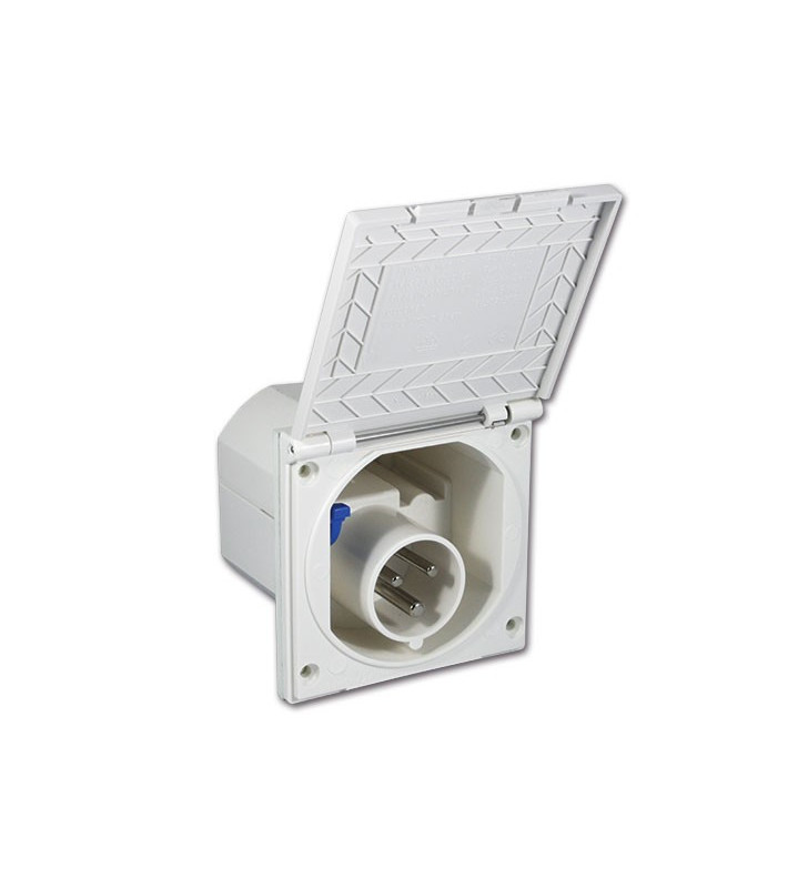CEE 230V 105x105 recessed fixed white external...