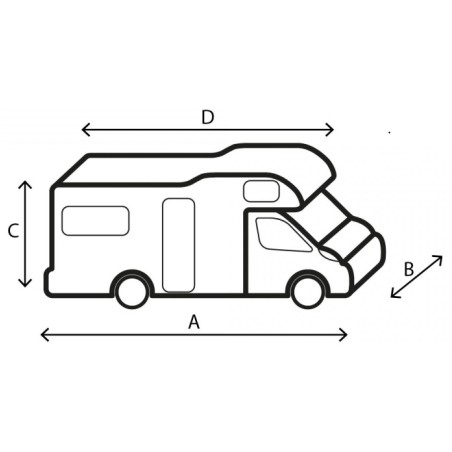 BRUNNER 12M - 600 x 240 x 270 cm COVER CAMPER ESTATE INVERNO PROTEZIONE UV