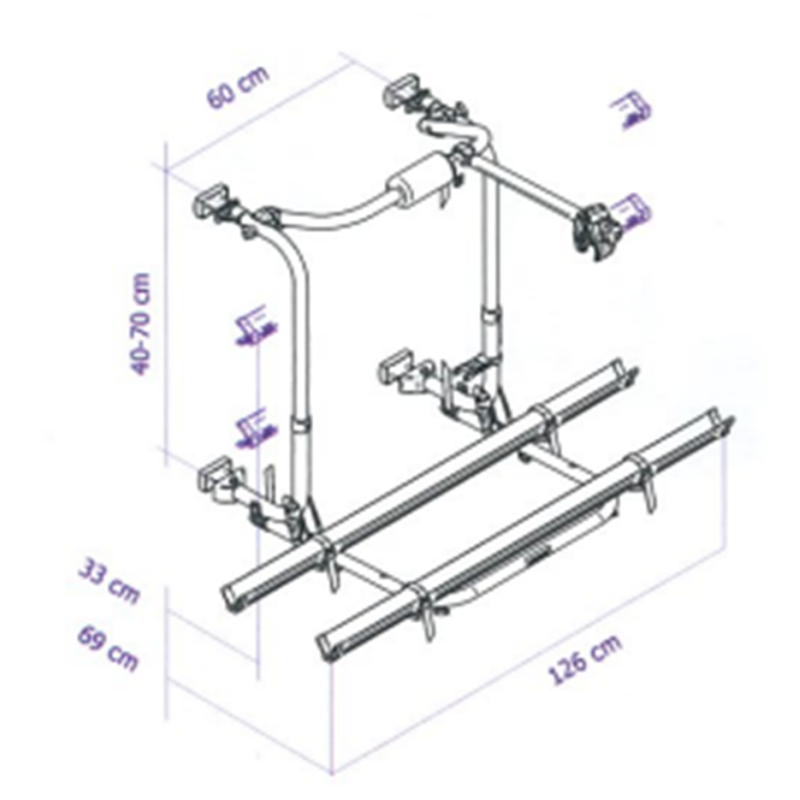 Thule Essential Short 3 Bike Carrier 50/80 -...
