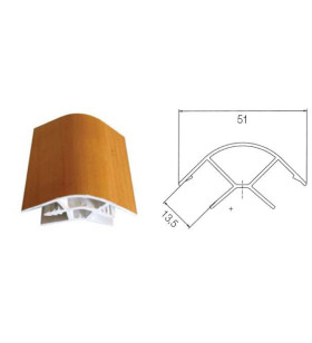 PROFILO SP 13,5 mm ANGOLARE RIVESTITO LEGNO MT 2.20