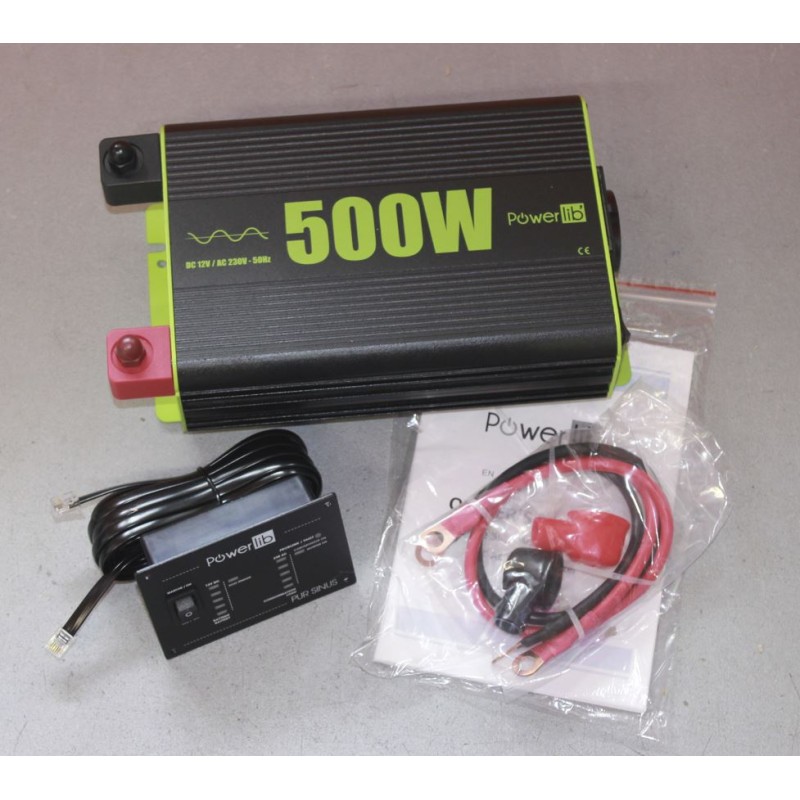 POWERLIB - Inverter Onda Pura 12 V 500 W presa...