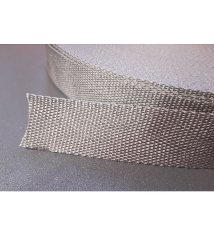 PEARL GRAY ribbon H40 mm x dark fabric internal...