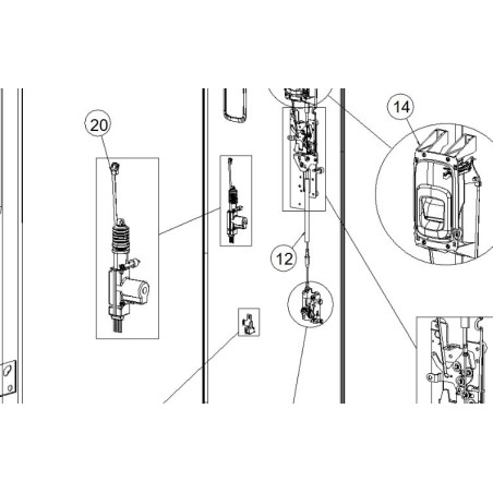 DOMETIC CARAD DOOR CENTRAL LOCKING KIT TRIGANO 703990001 14000